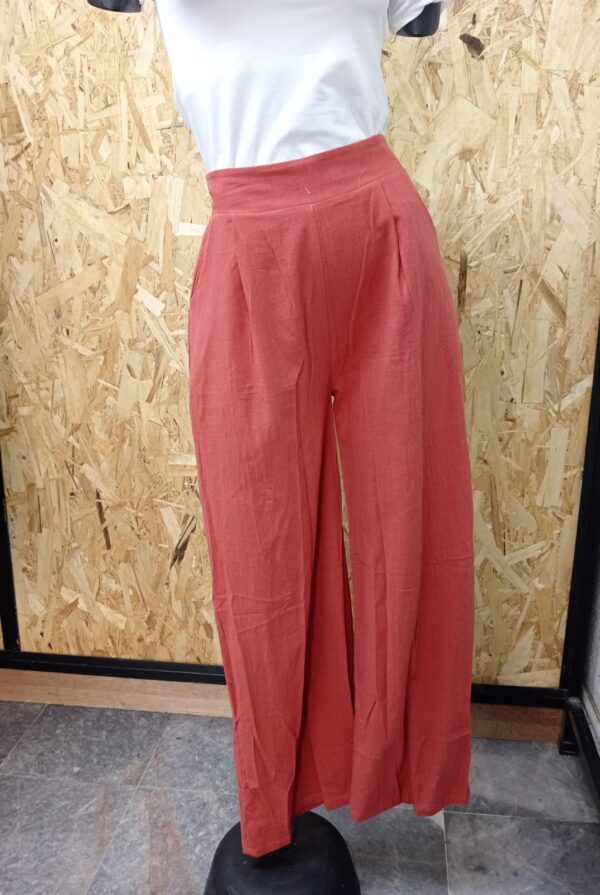 PANTALON TERRACOTA CON PINZAS